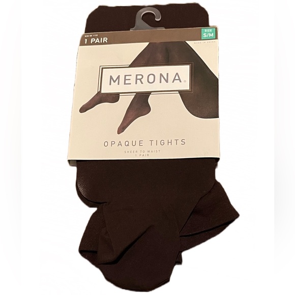 Merona Accessories - 🤎 Merona Opaque Tights | Size S/M | Chocolate Satin Color | NWOT